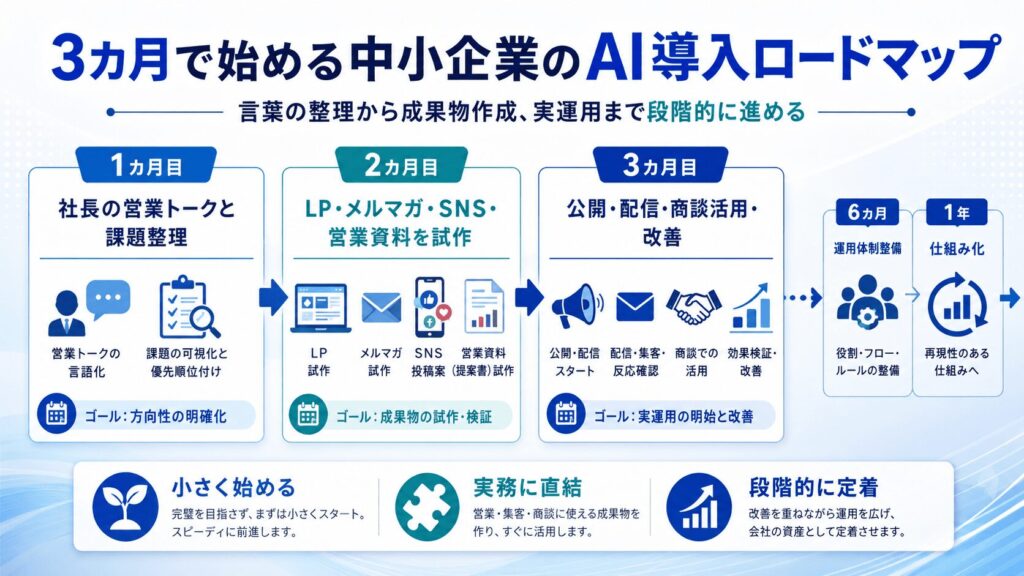 3カ月で始める中小企業のAI導入ロードマップ