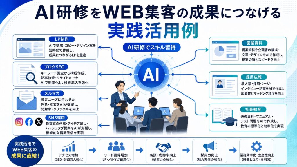 AI研修をWEB集客の成果につなげる実践活用例