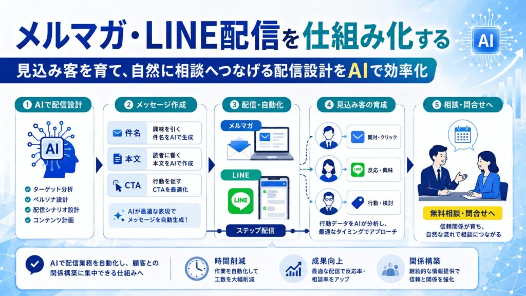 ステップ4｜AIでメルマガ・LINE配信を仕組み化する