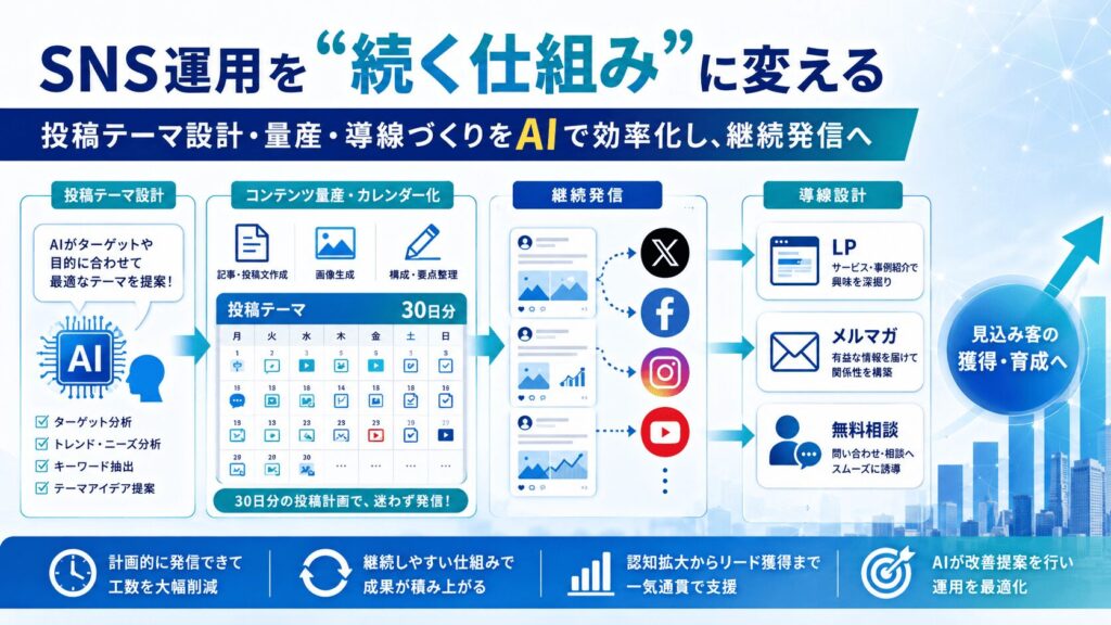 ステップ5｜AIでSNS運用を継続できる仕組みにする