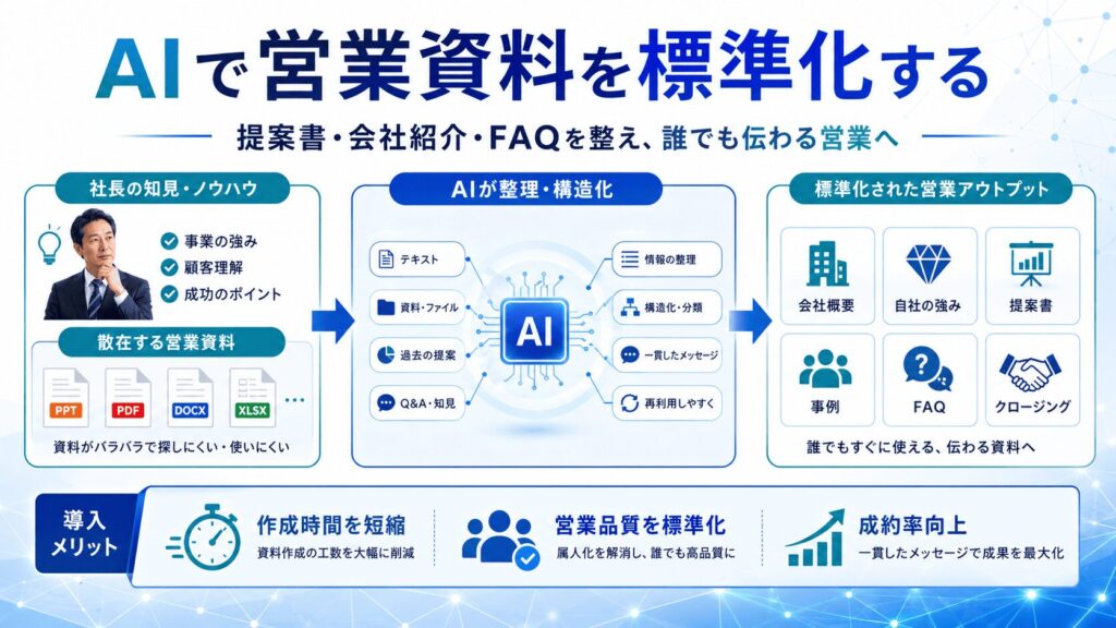 ステップ6｜AIで営業資料・提案書・事例資料を整える