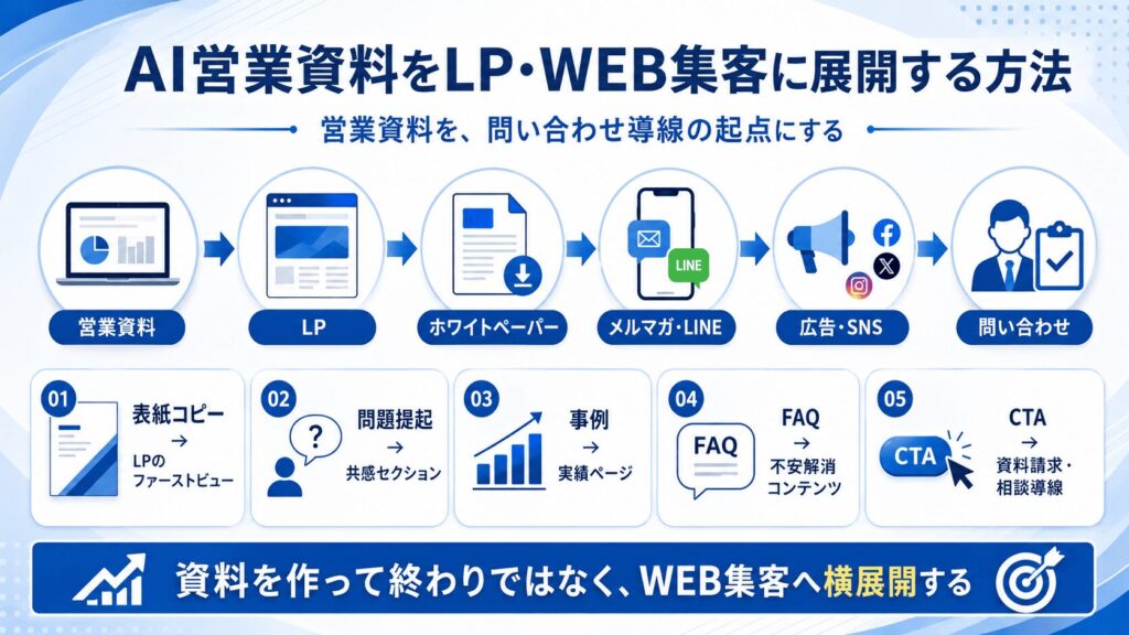 AI営業資料をLP・WEB集客に展開する方法