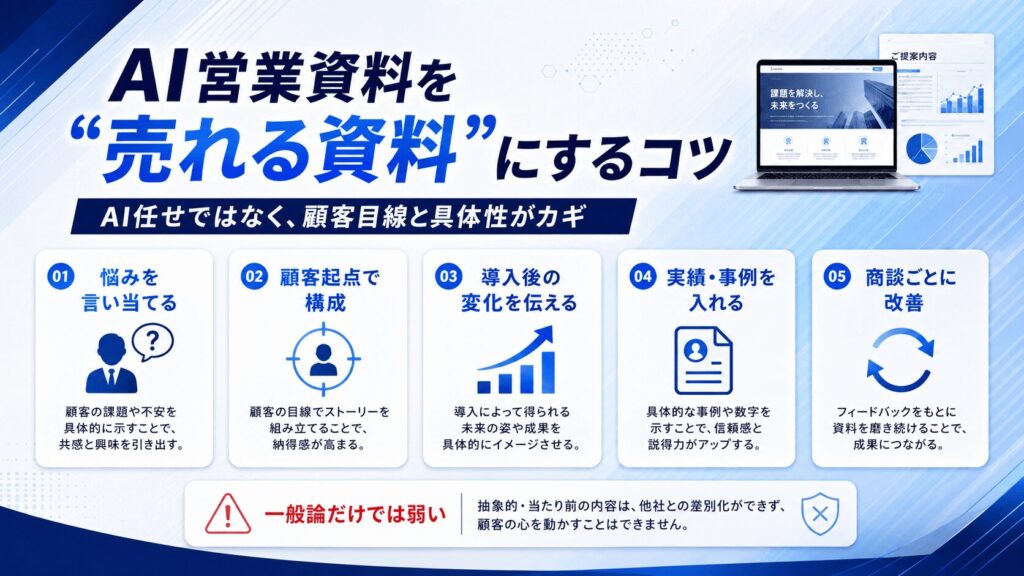 AI営業資料を“売れる資料”にするための重要ポイント