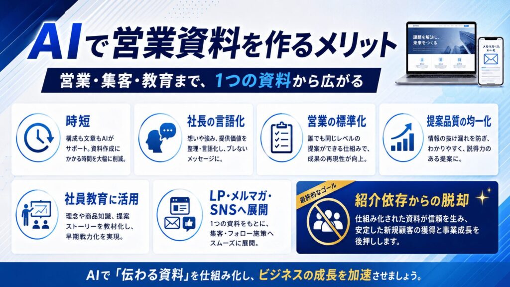 AIで営業資料を作るメリット