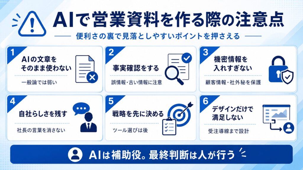 AIで営業資料を作る際の注意点