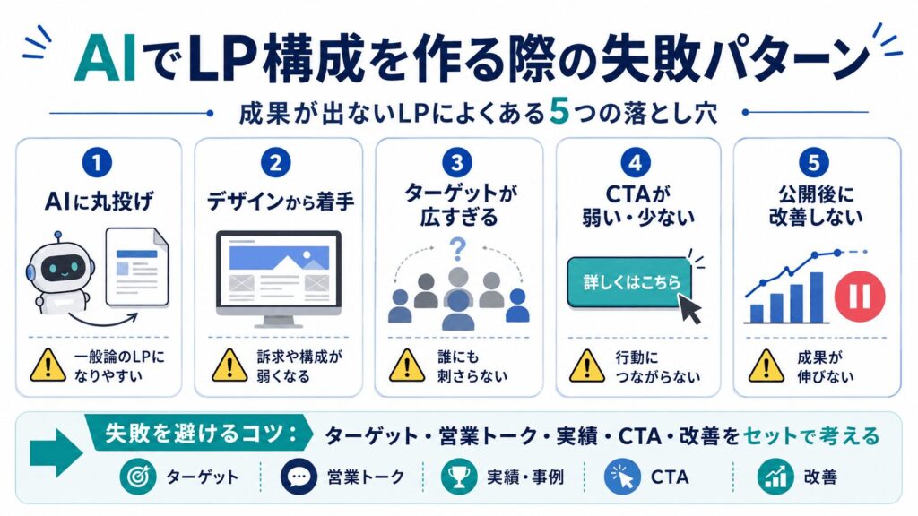 AIでLP構成を作る際の失敗パターン
