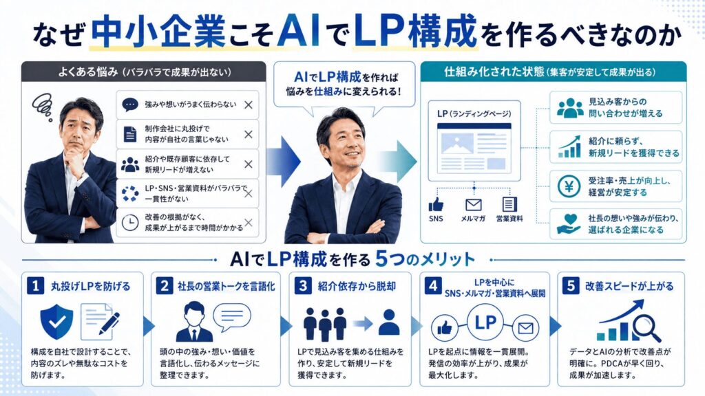 なぜ中小企業こそAIでLP構成を作るべきなのか