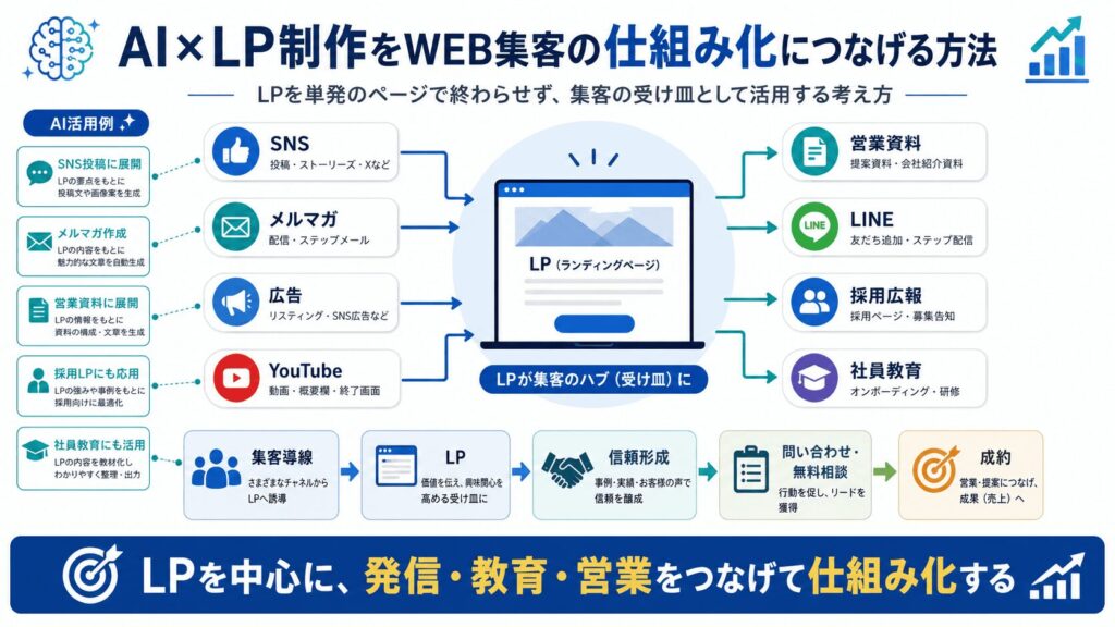 AI×LP制作をWEB集客の仕組み化につなげる方法