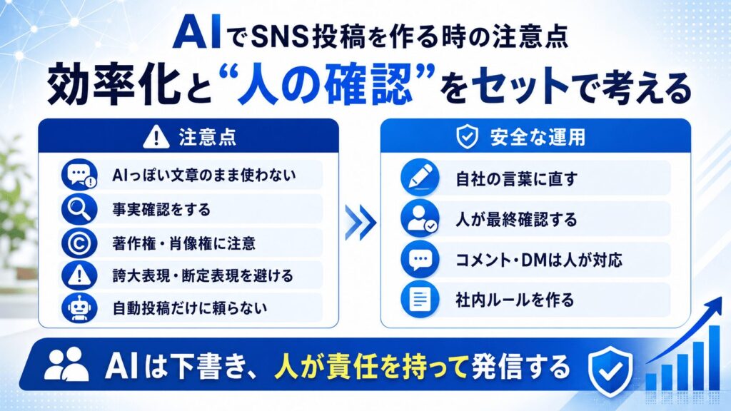 AIでSNS投稿を作る時の注意点