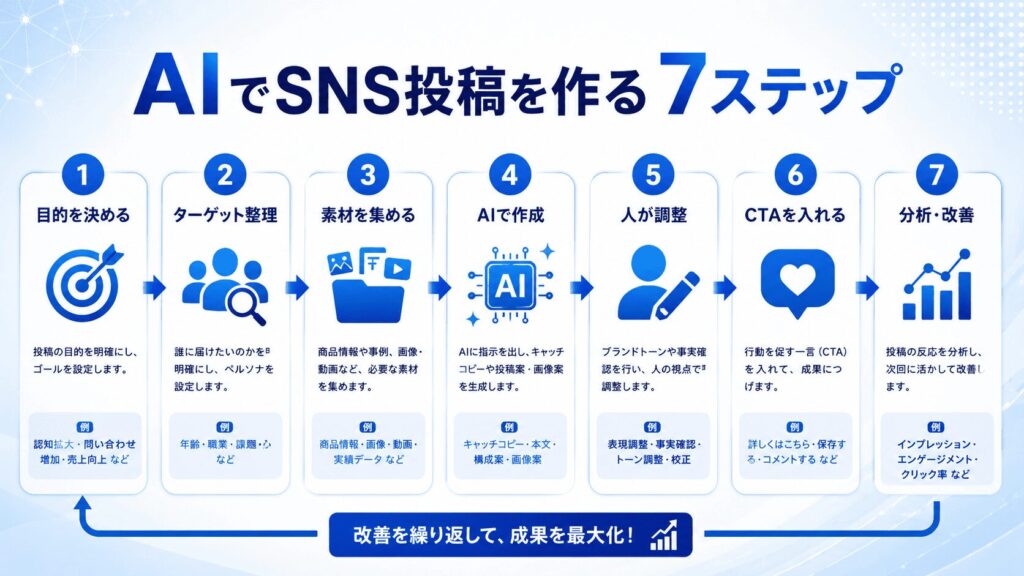 AIでSNS投稿を作る具体的な手順