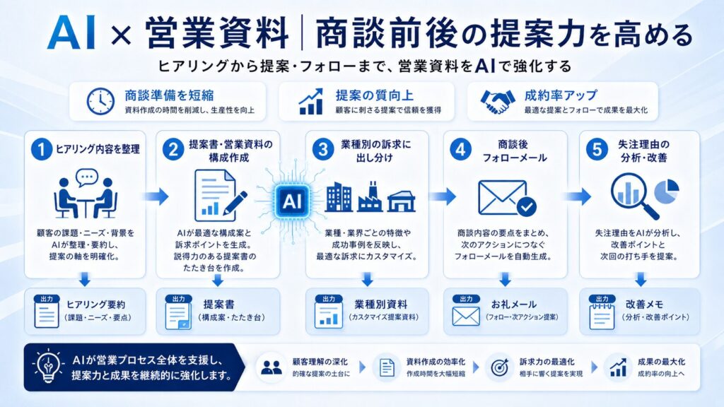 AI × 営業資料|商談前後の提案力を高める