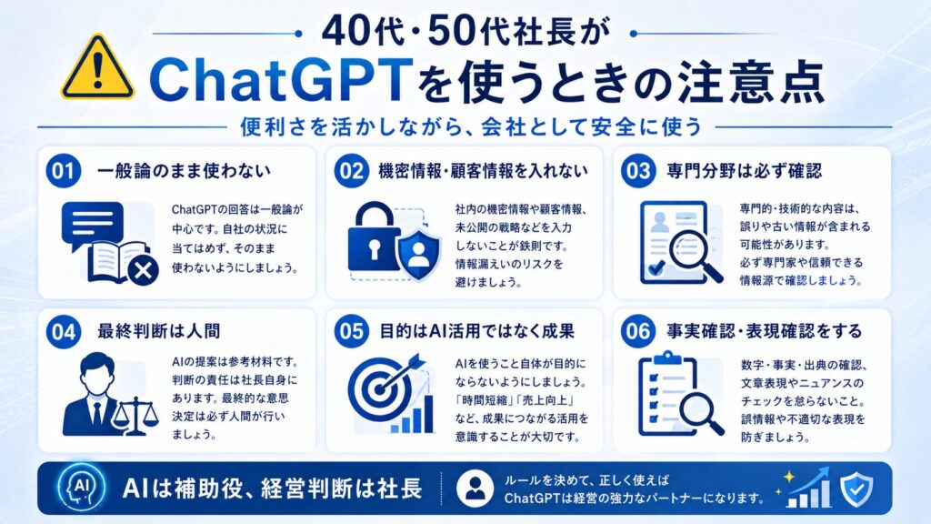 40代・50代社長がChatGPTを使うときの注意点