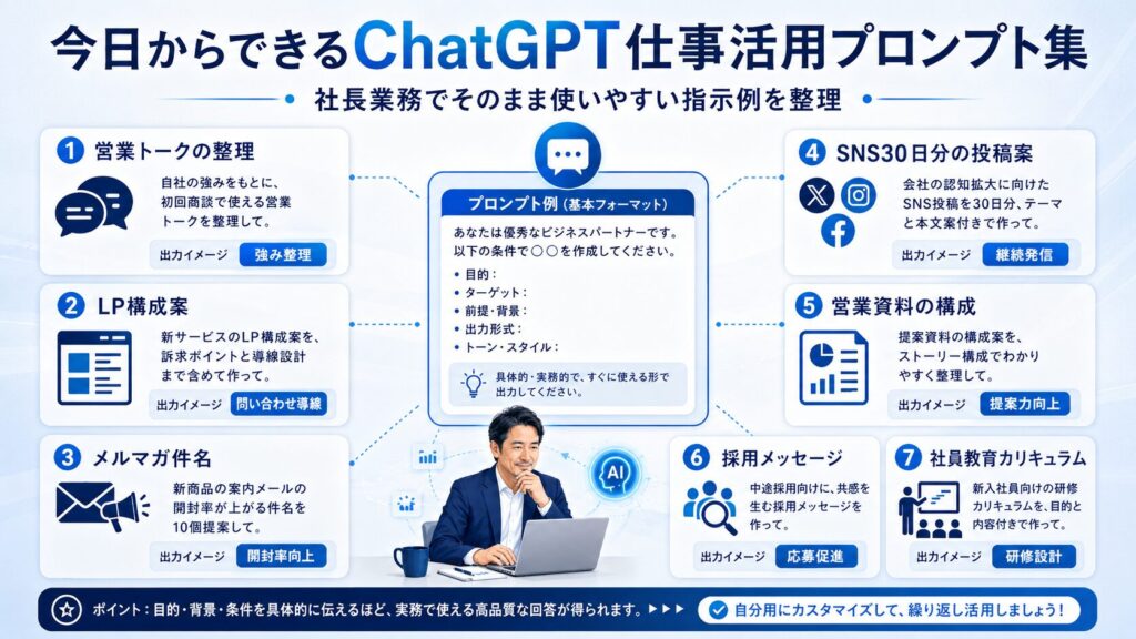 今日からできるChatGPT仕事活用プロンプト集