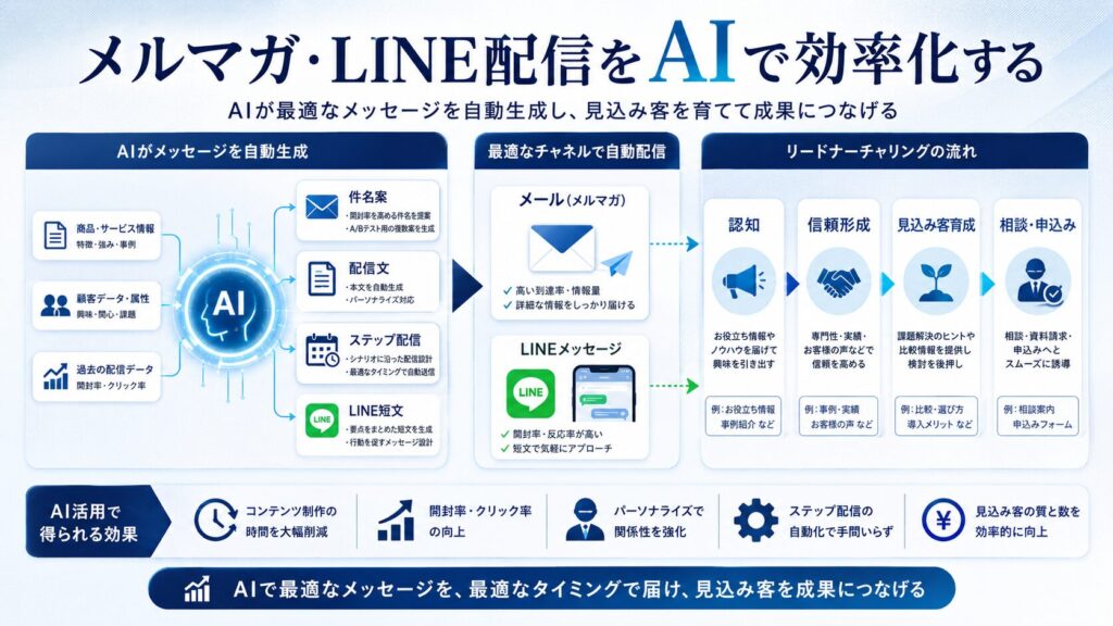 AI × メルマガ・LINE|見込み客を育てる文章を効率化する