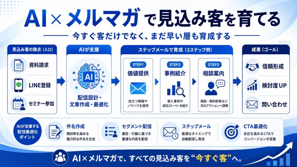 AI×メルマガ・LINE｜見込み客を育成する仕組みを作る