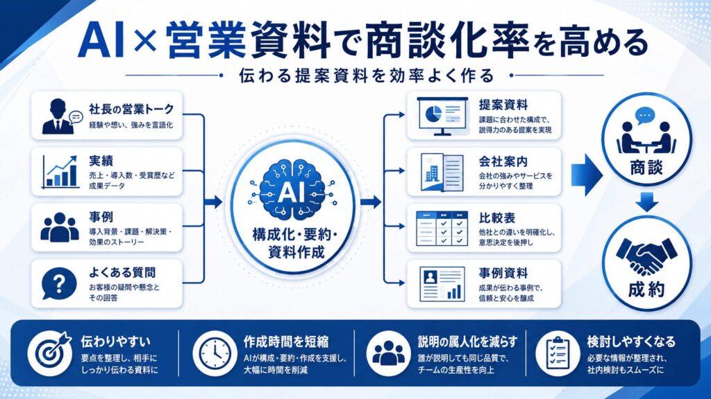 AI×営業資料・提案書｜商談化した見込み客を成約に近づける