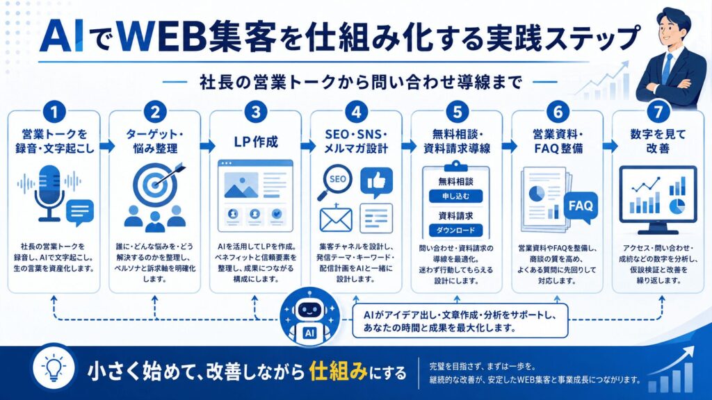 AIでWEB集客を仕組み化する実践ステップ