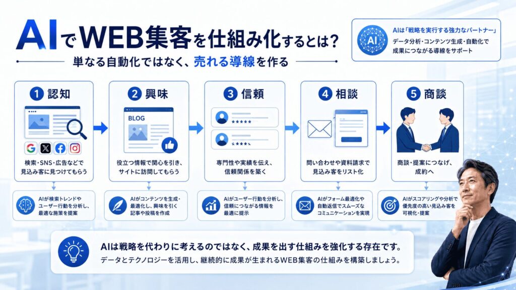 AIでWEB集客を仕組み化するとは？単なる自動化ではなく「売れる導線」を作ること