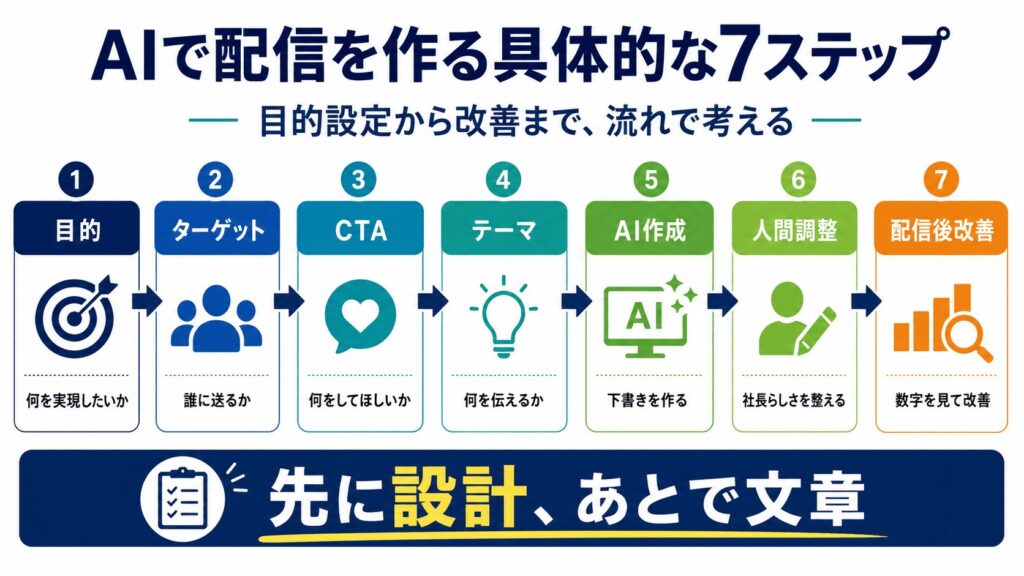 メルマガ・LINE配信をAIで作る具体的な手順
