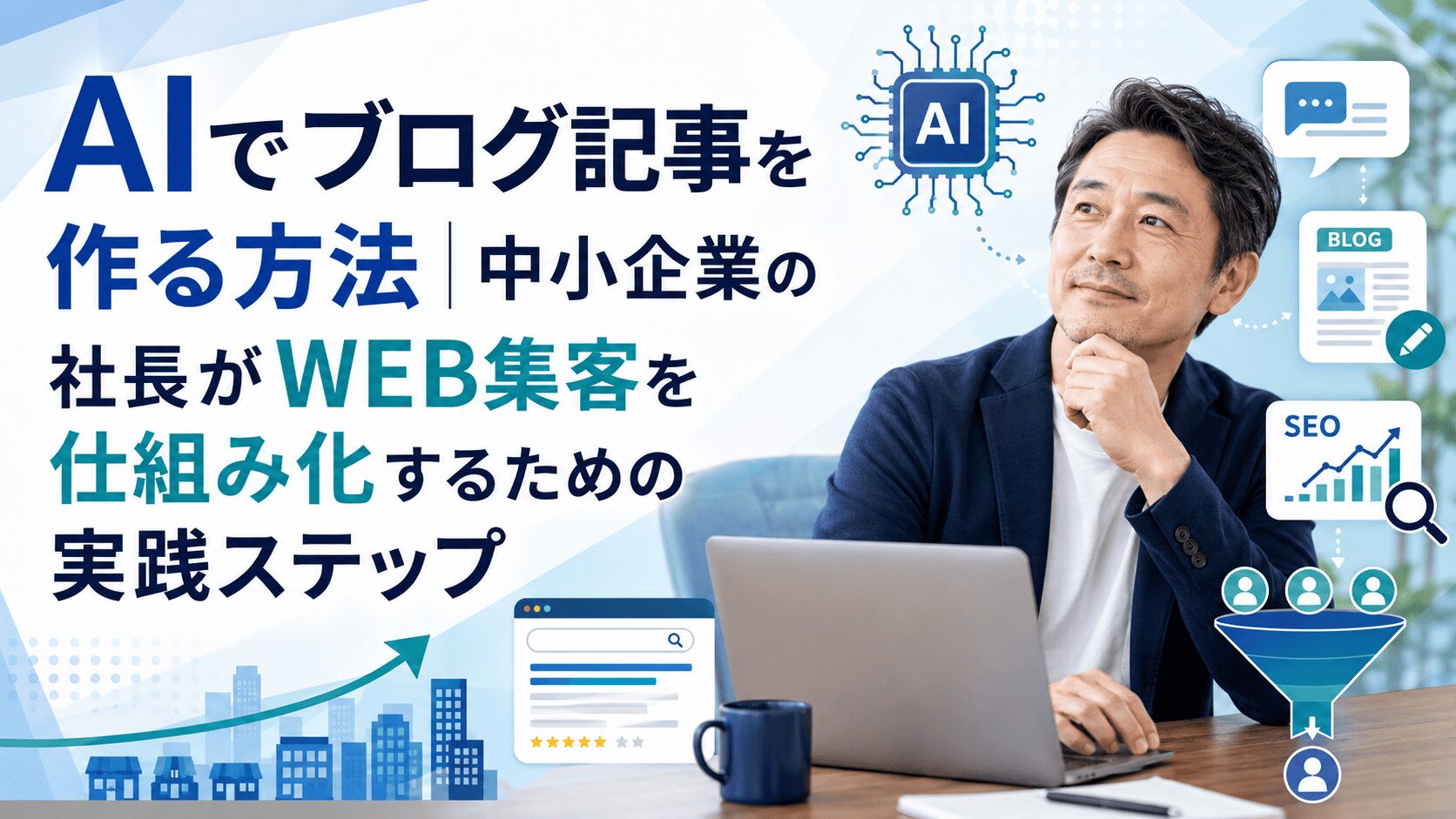 AIでブログ記事を作る方法|中小企業の社長がWEB集客を仕組み化するための実践ステップ