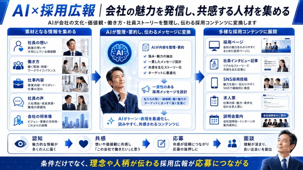 AI×採用広報・社員教育｜集客だけでなく会社の成長基盤を作る