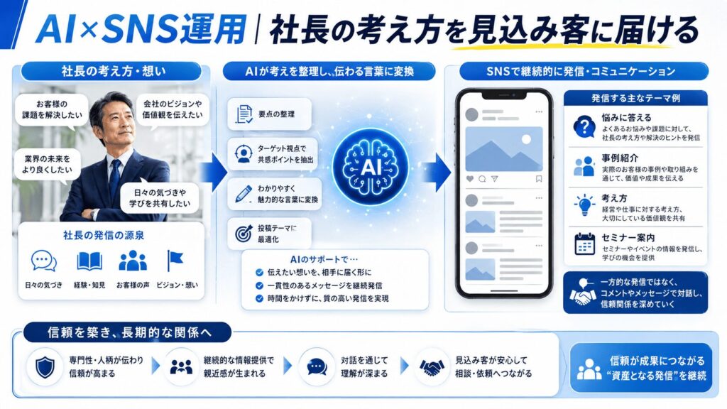 AI×SNS運用｜社長の考え方を見込み客に届ける