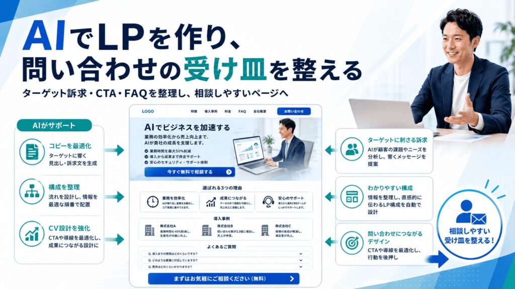 AIで問い合わせにつながるLPを作る