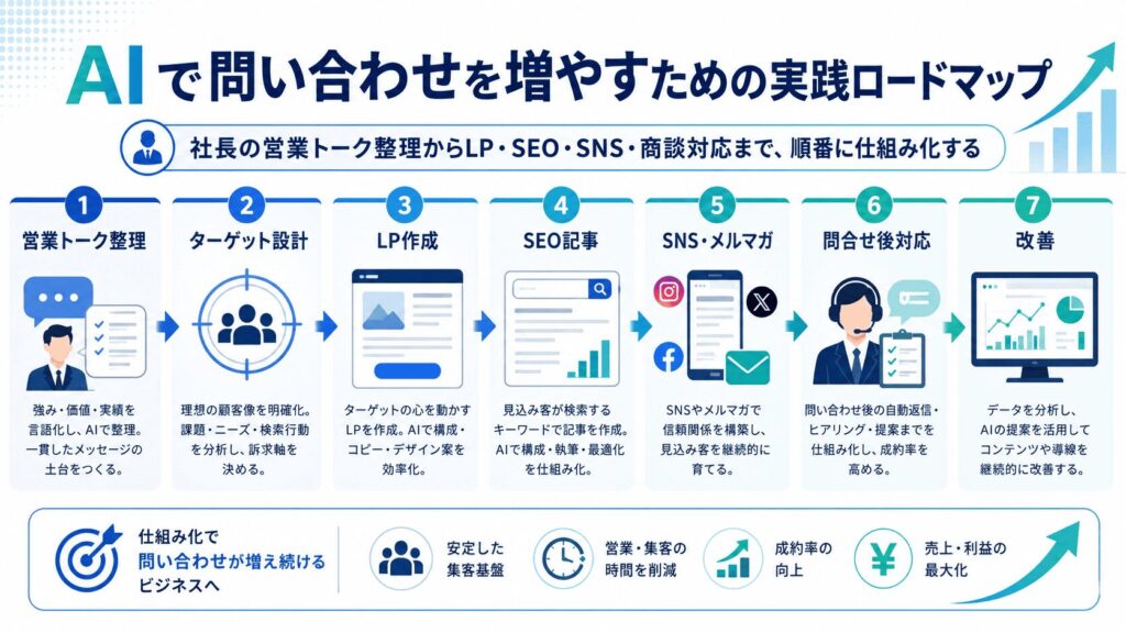 AIで問い合わせを増やすための実践ロードマップ