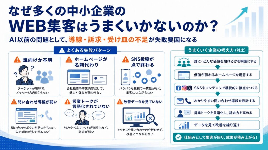 中小企業のWEBマーケティングが失敗する典型パターン