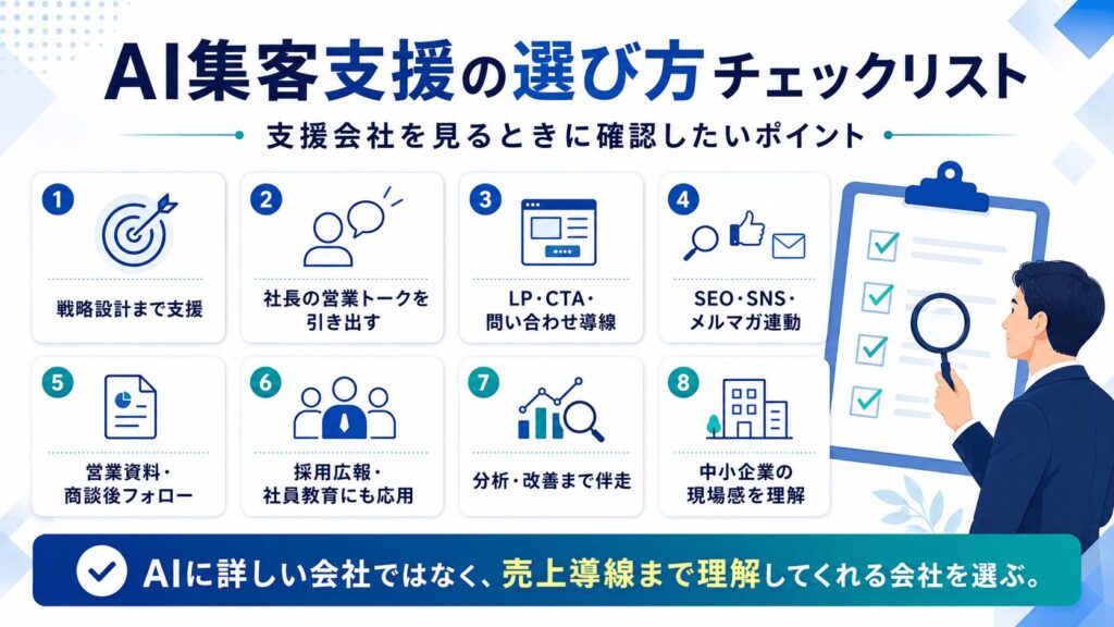 AI集客支援の選び方チェックリスト