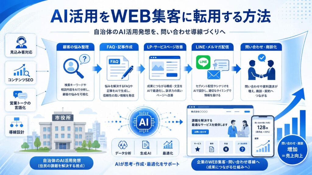 AI活用事例をWEB集客に転用する方法