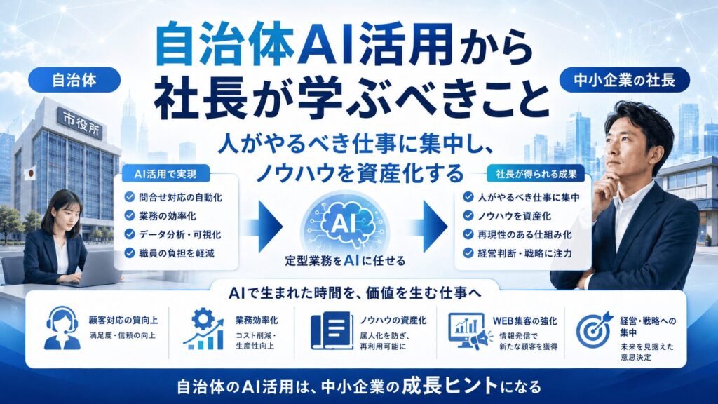自治体AI活用から中小企業の社長が学ぶべきこと