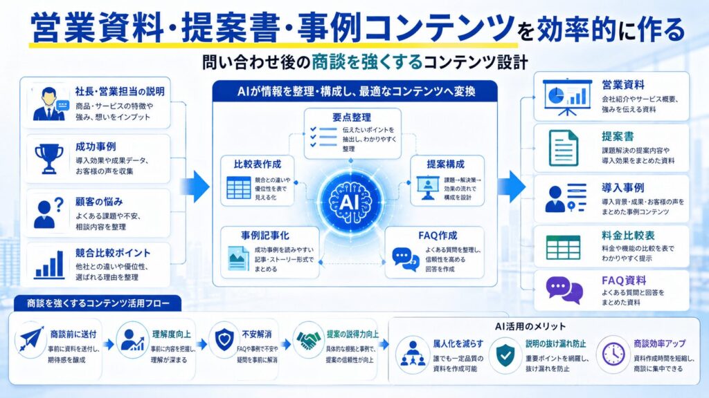 AI活用事例9|営業資料・提案書・事例コンテンツを効率的に作る
