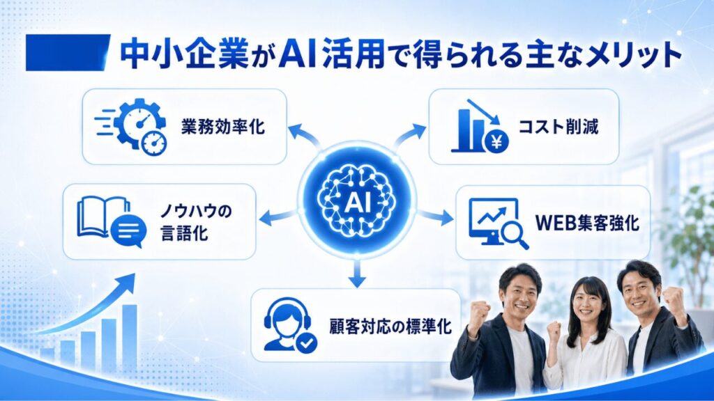 中小企業がAI活用で得られる主なメリット