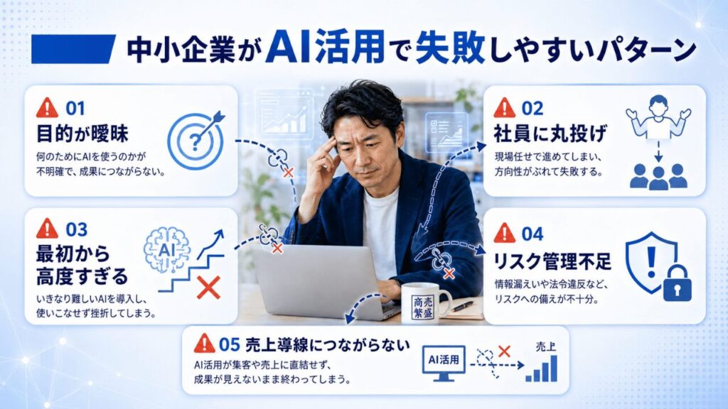 中小企業がAI活用で失敗しやすいパターン
