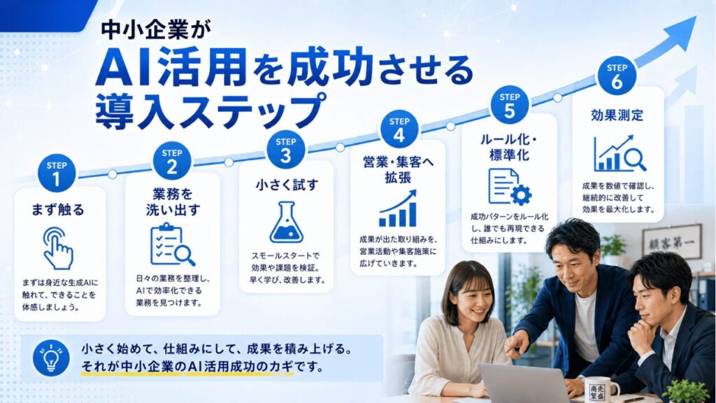 中小企業がAI活用を成功させる導入ステップ