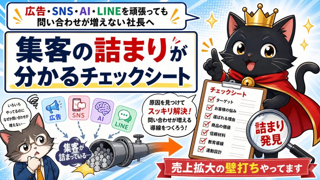集客詰まりが分かるチェックシート